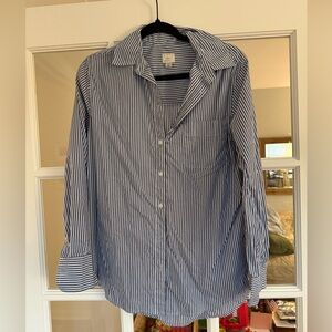 Target Blue and White Striped Button-Down Shirt